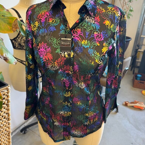 Somnia by Novesa London Celebration Women’s 3/4 Sleeve Blouse – Elegant Top - Picture 3 of 7